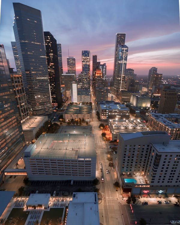 City of Houston at Sunset